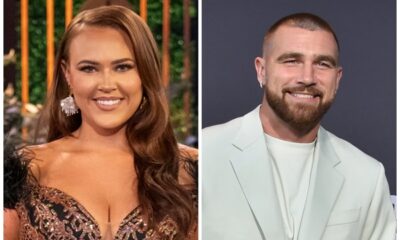 Chelsea Blackwell and Travis Kelce,