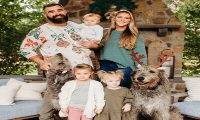 Jason Kelce's family and their Dog Winni
