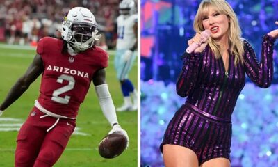 Marquise 'Hollywood' Brown (left) and Taylor Swift