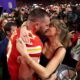 Taylor Swift was by Travis Kelce's side at the Super Bowl