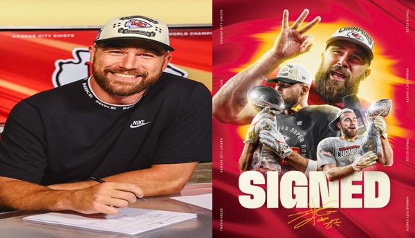 Travis Kelce Signs contract,