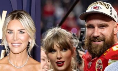 Sportscaster Charissa Thompson and Taylor Swift with Travis Kelce