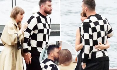 Taylor Swift and Travis Kelce on boat