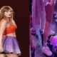 Taylor Swift in Paris tour with baby on the ground