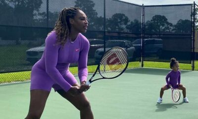 Serena williams and her daughter,
