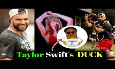 Travis Kelce with Taylor Swift rubber duck