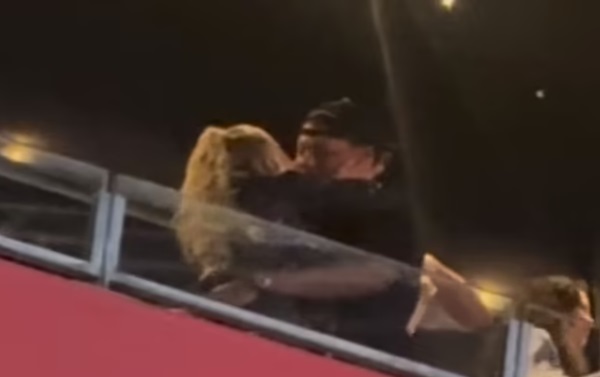 Brittany hugs Travis Kelce when crying