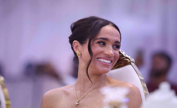 Meghan Markle smiles