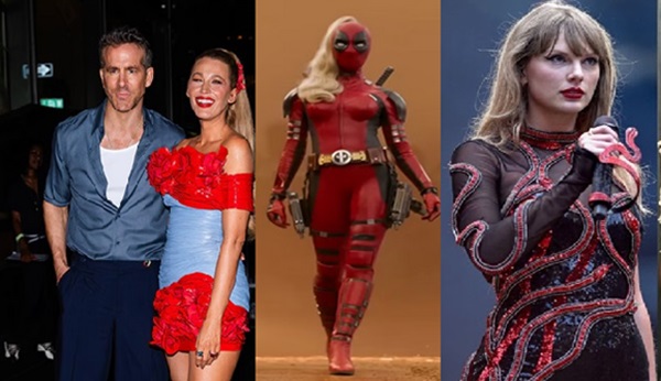 Ryan reynolds and his wife, the lady Deadpool with Taylor Swift