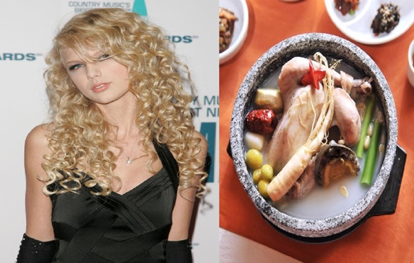 Taylor Swift at young age and chicken soup