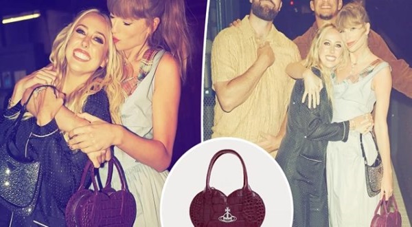 Taylor Swift totes heart-shaped bag for double date with Travis Kelce and Mahomes’