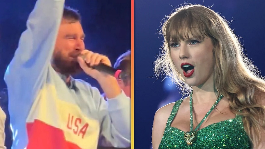 Watch Travis Kelce Shout Out to Taylor Swift on Stage After Winning Karaoke Competition