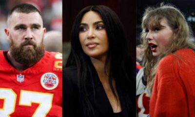 kim kardashian, Taylor Swift and Travis Kelce,