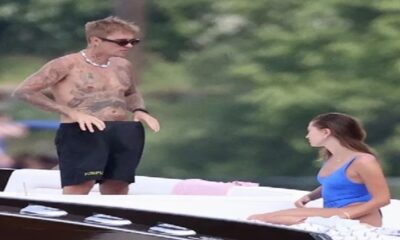 Justin Bieber and his wife at Beach