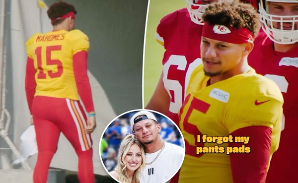 Patrick Mahomes forget pant at home