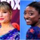 Simone Biles and Taylor Swift smiles