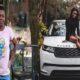 Simone Biles and her new car and her mom