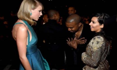 Taylor Swift and Kanye West with Kim Kardarshian