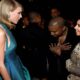 Taylor Swift and Kanye West with Kim Kardarshian