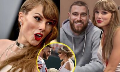 Taylor Swift with her lover Travis Kelce