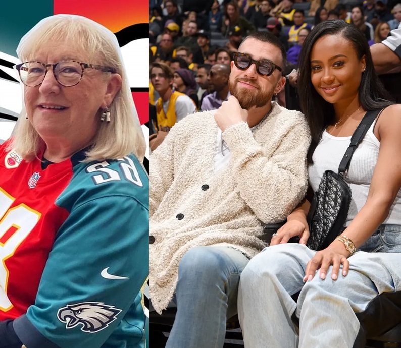 Travis Kelce and Kyla Nicole with Donna Kelce