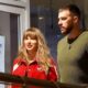 Travis Kelce and Taylor Swift in bar