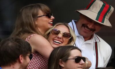 Brittany Mahomes smiles with Taylor Swift at US Open