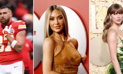 Kim Kardashian, Taylor Swift and Travis Kelce,..