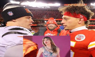 Taylor Swift Joe burrow and Patrick Mahomes,