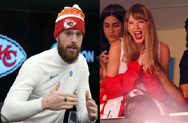 Taylor Swift rejoice and Harrison Butker