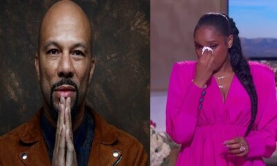 Jennifer Hudson in tears with her boyfriend Common