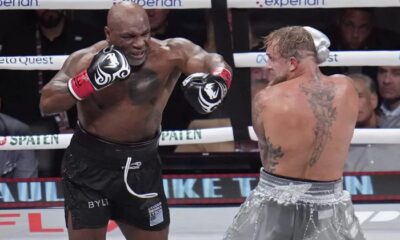 Mike Tyson vs Jake Paul fighting