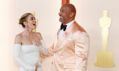 Emily Blunt and Dwayne Johnson