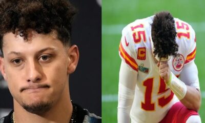 Patrick Mahomes in tears on pitch