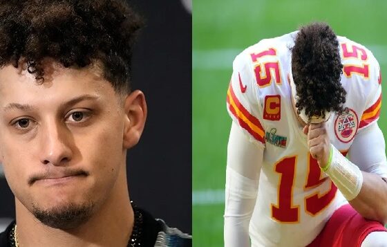 Patrick Mahomes in tears on pitch