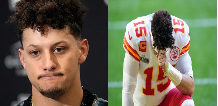 Patrick Mahomes in tears on pitch