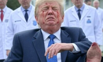 Donald Trump in blood